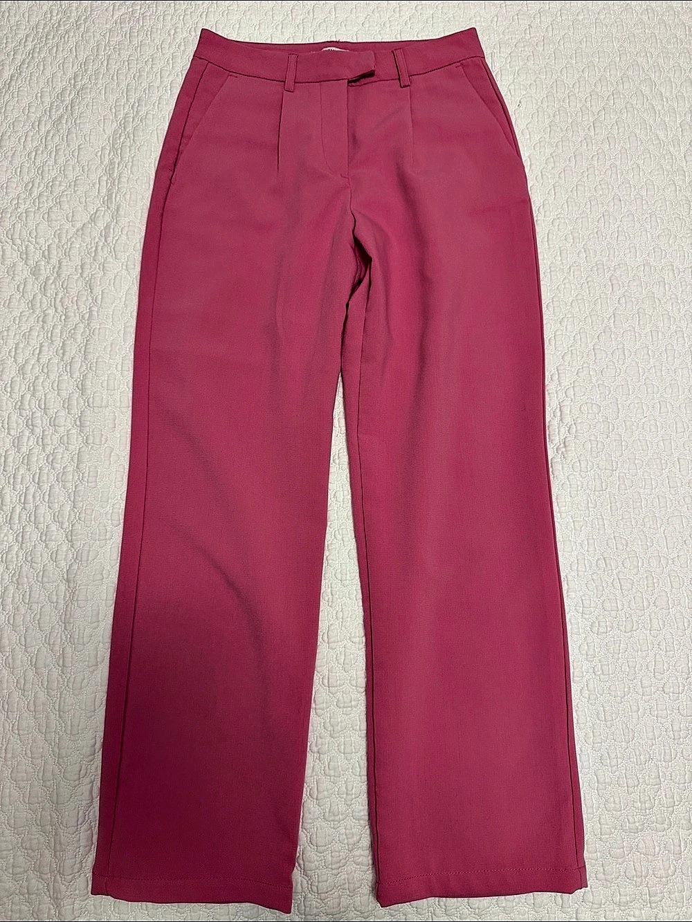 ONLY Wide Leg Pink Trousers Waist 36/32